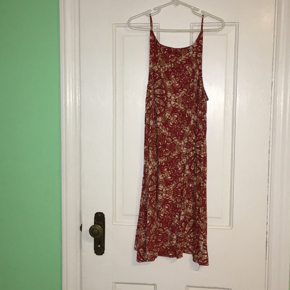 orange tie dye summer dress